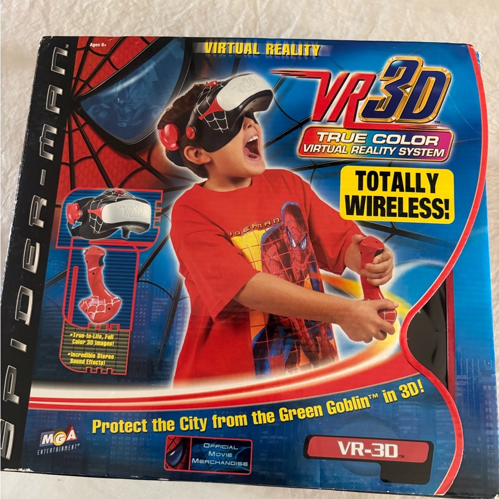 VR-3D True Color Wireless Virtual Reality Headset - Red/Blue